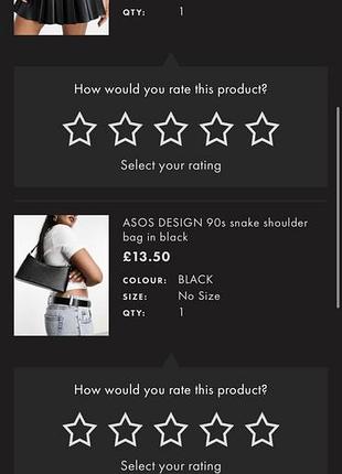 Сумка asos design 90s snake, чорна 4