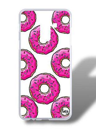 Tpu чохол накладка з картинкою для samsung a6 plus 2018 galaxy a605f пончики