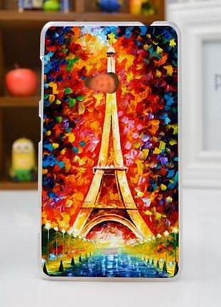 Силіконовий чохол накладка для nokia lumia 625 з картинкою ейфелева вежа