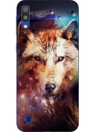 Чехол силиконовый для samsung galaxy m10 / a10 с картинкой космический волк