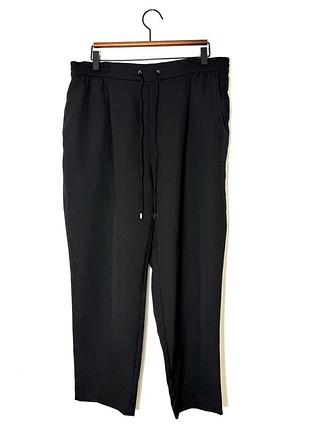 Чорні базові брюки з поясом на резинці zara