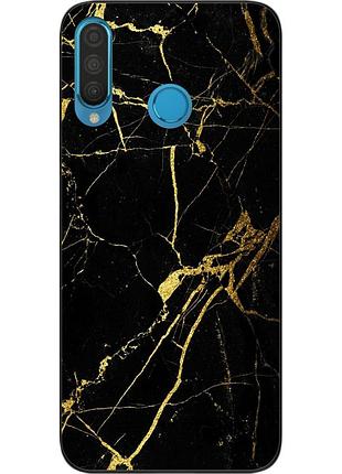 Силіконовий чохол бампер для huawei p30 lite з картинкою мармур