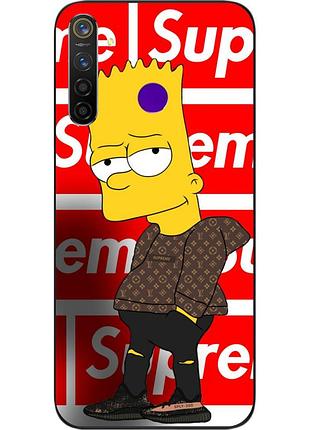 Силиконовый чехол для realme q с картинкой симпсон