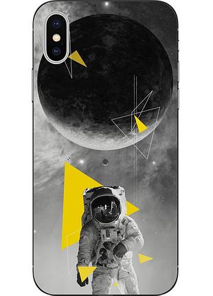 Чехол силиконовый для iphone xs с картинкой астронавт