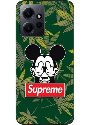 Оригинальный чехол для xiaomi redmi note 12 4g с картинкой микки supreme