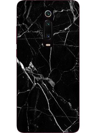 Силіконовий чохол для xiaomi mi 9t / k20 / mi 9t pro / k20 pro з картинкою мармур чорний