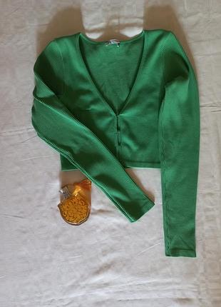 Яркий трендовый кардиган / кофта zara в рубчик (размер m / l)