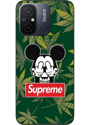 Оригінальний чохол для xiaomi redmi 12c з картинкою мікі supreme