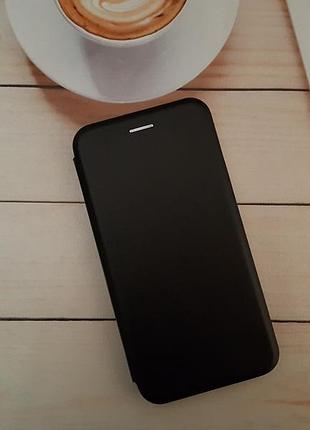 Чохол-книжка для huawei p smart plus premium leather (екошкіра + силікон) чорний