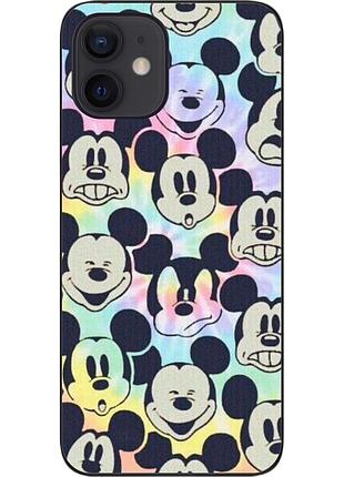 Силиконовый чехол для iphone 12 mini с картинкой микки маус