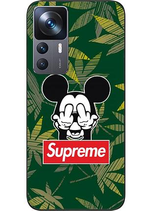Оригинальный чехол epik для xiaomi 12t / 12t pro с картинкой микки supreme