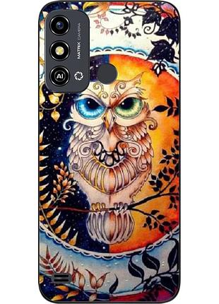Оригинальный чехол для zte blade a53 с картинкой сова