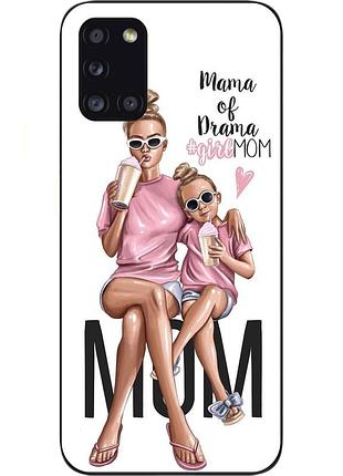 Бампер силиконовый чехол для samsung a31 galaxy a315f с картинкой мама