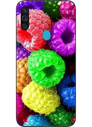 Чохол силіконовий для samsung m11 galaxy m115f з картинкою малина