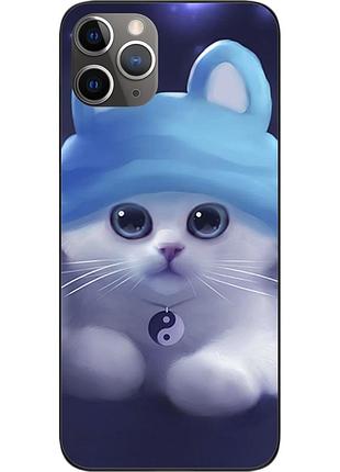 Чохол силіконовий для iphone 11 pro з картинкою кошеня