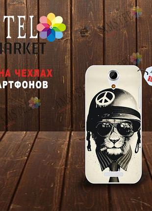 Силіконовий бампер для doogee y100x з картинкою кіт у касці
