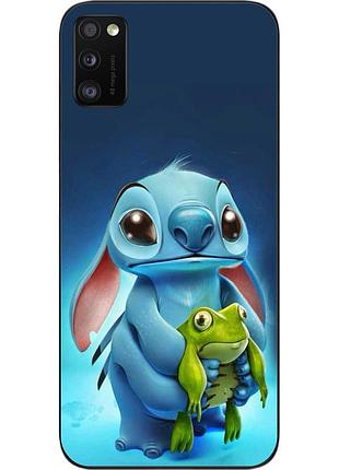 Силиконовый чехол бампер для samsung a41 galaxy a415f с картинкой стич