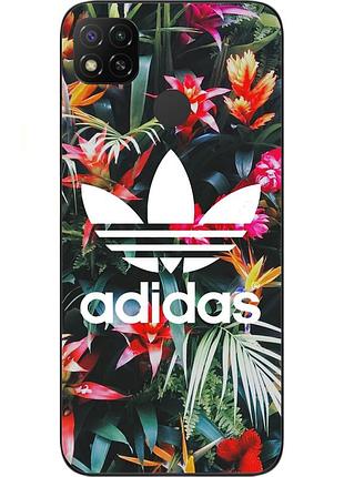 Силиконовый чехол для xiaomi redmi 9c с картинкой adidas