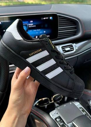 Кроссовки adidas superstar adv core black white