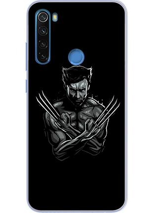 Силіконовий чохол для xiaomi redmi note 8t з картинкою росомаха