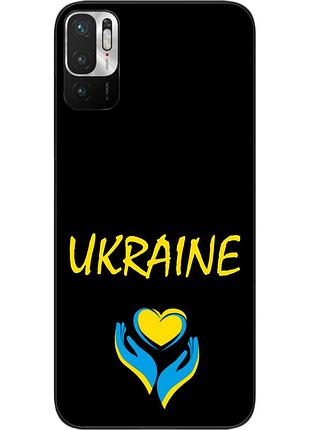 Силіконовий чохол epik для xiaomi redmi note 10 5g з картинкою руки україни