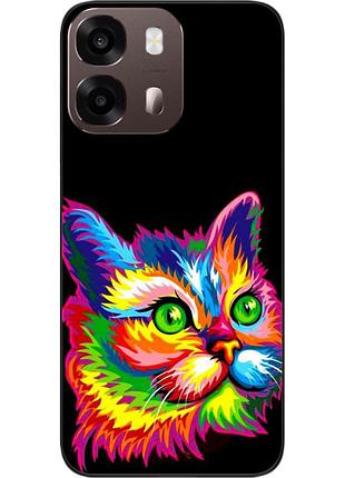 Силиконовый чехол epik для oppo a6s с принтом яркий кот