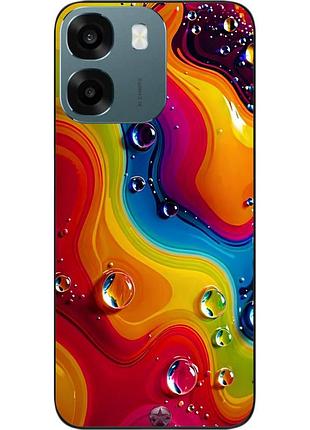 Чехол силиконовый epik для oppo a6 с изображением радужный поток