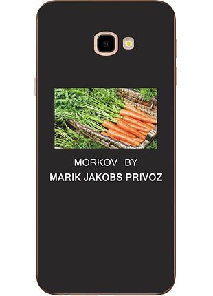 Антибрендовый силиконовый чехол для samsung galaxy j4 plus 2018 morkov privoz