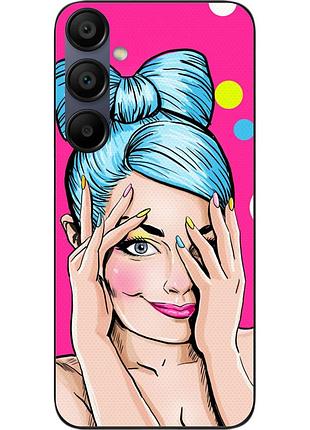 Силіконовий чохол epik для samsung a15 galaxy a155f з картинкою дівчина поп арт