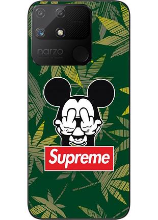 Оригинальный чехол epik для realme narzo 50a с картинкой микки supreme