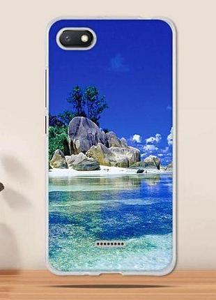 Оригинальный чехол накладка для xiaomi redmi 6a с картинкой остров
