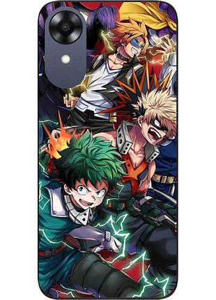 Силиконовый чехол бампер epik для oppo a17k с картинкой моя геройская академия