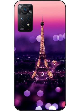Силиконовый чехол для xiaomi redmi note 11 pro с картинкой париж ночью