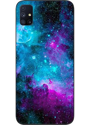 Чохол силіконовий для samsung m51 galaxy m515f з картинкою космос
