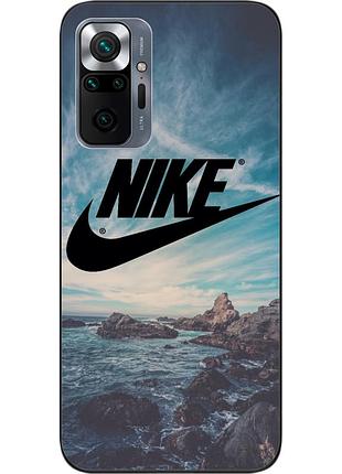 Силіконовий чохол для xiaomi redmi note 10 pro з картинкою логотип nike