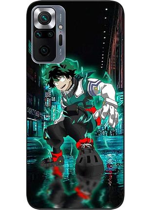 Силиконовый чехол бампер epik для xiaomi redmi note 10 pro с картинкой izuku midoriya