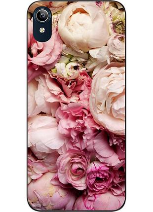 Чохол силіконовий для vivo y91c з картинкою півонії