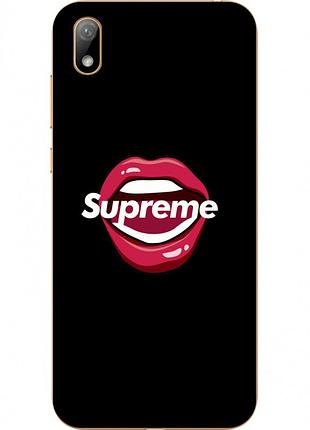 Чехол силиконовый для huawei y5 2019 с картинкой губы supreme