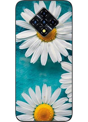 Силиконовый чехол для infinix zero 8 с картинкой ромашки