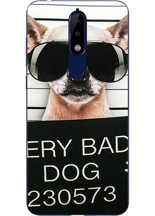 Чехол силиконовый для nokia 5.1 2018 с картинкой bad dog