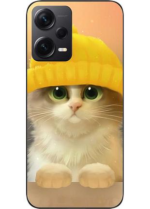 Силиконовый чехол для xiaomi redmi note 12 pro plus 5g с картинкой кот