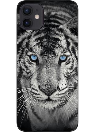 Чехол силиконовый для iphone 12 с картинкой тигр
