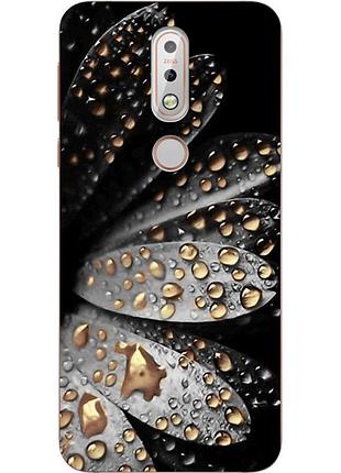 Силиконовый чехол для nokia 7.1 с картинкой цветок