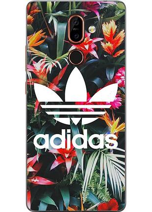 Силиконовый чехол с рисунком для nokia 7 plus adidas