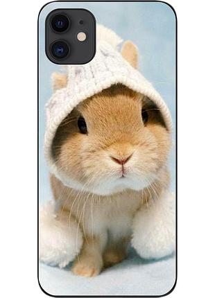 Силиконовый чехол бампер для iphone 11 с картинкой зайка
