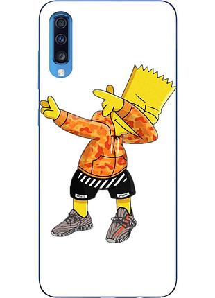 Силиконовый чехол с рисунком для samsung a70 2019 galaxy a705f барт симпсон