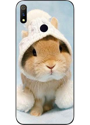Силіконовий чохол бампер для realme 3 pro з картинкою зайчик