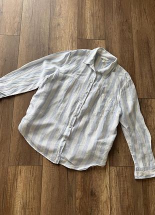 Льняная рубашка h&amp;m 2