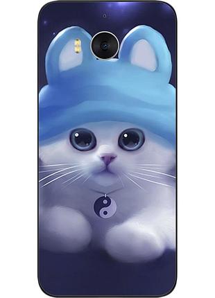 Чохол силіконовий для huawei y5 2017 з картинкою кошеня