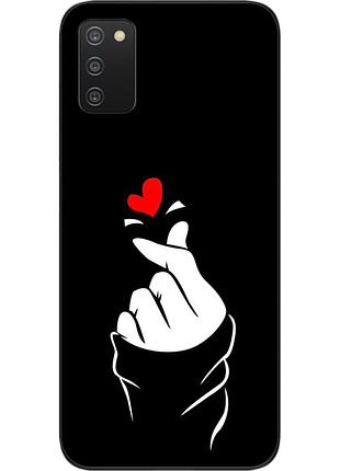 Силиконовый чехол для samsung a03s galaxy a037 с картинкой рука